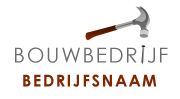 Logo bouwbedrijf donkerrood
